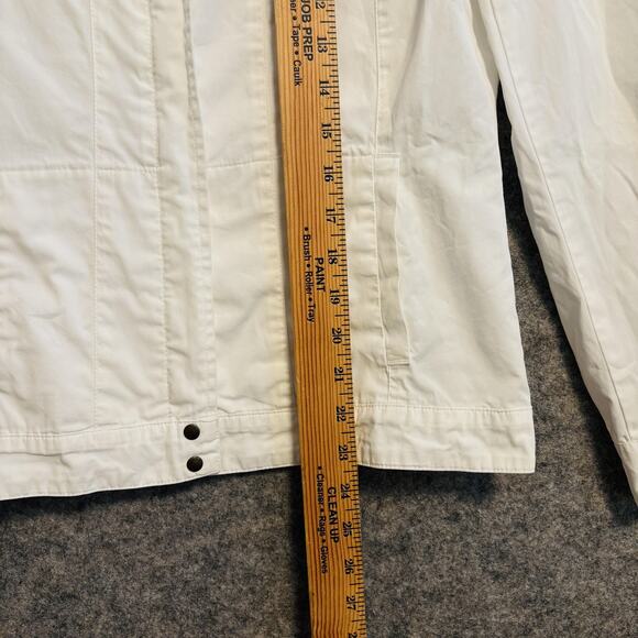 Max Mara Weekend Jacket Women Size 8 White Long Sleeve Lightweight Casual Cotton - Picture 12 of 14